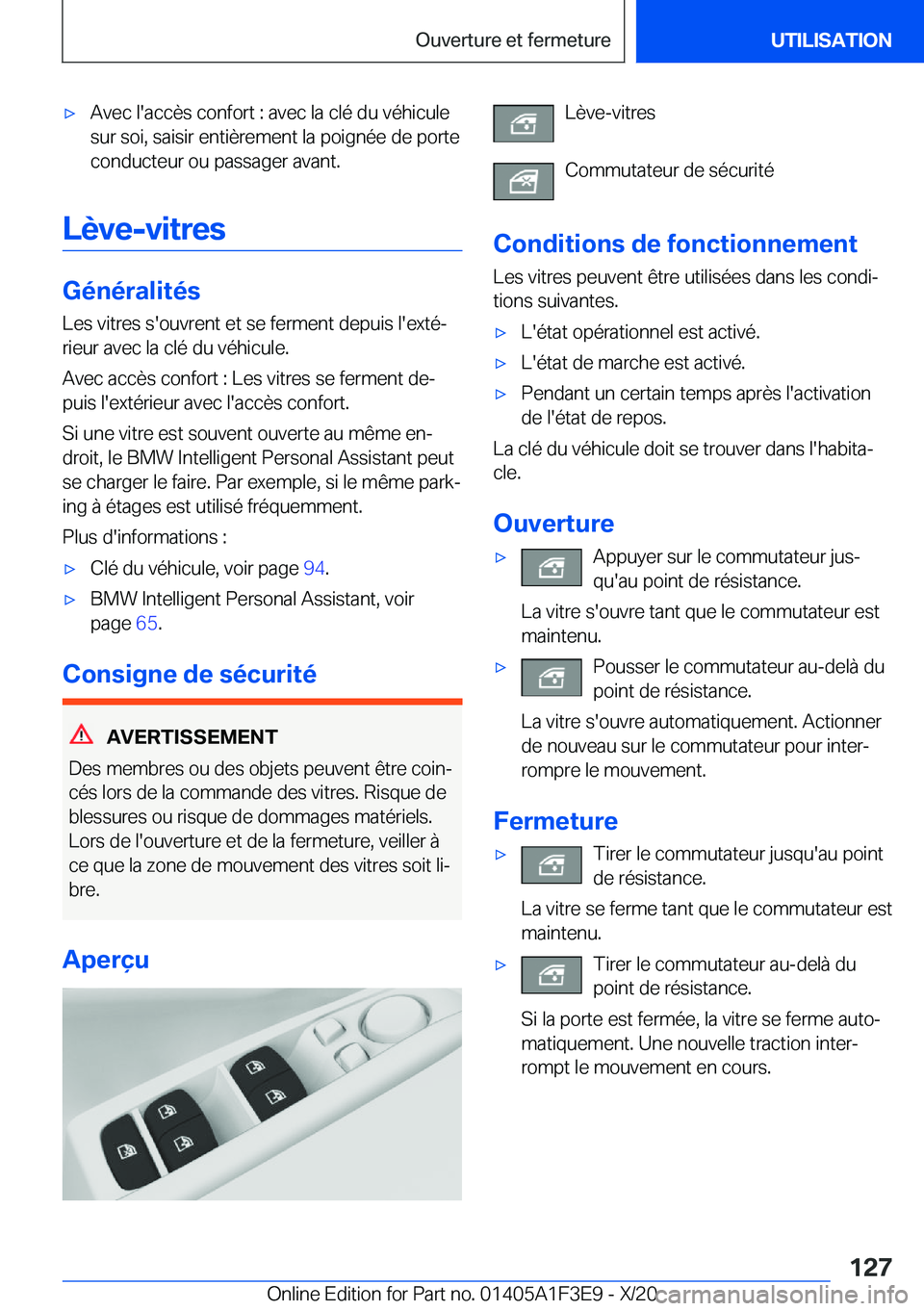 BMW X5 2021  Notices Demploi (in French) 'x�A�v�e�c��l�'�a�c�c�è�s��c�o�n�f�o�r�t��:��a�v�e�c��l�a��c�l�é��d�u��v�é�h�i�c�u�l�e�s�u�r��s�o�i�,��s�a�i�s�i�r��e�n�t�i�è�r�e�m�e�n�t��l�a��p�o�i�g�n�é�e��d�e��p�o�r�t�