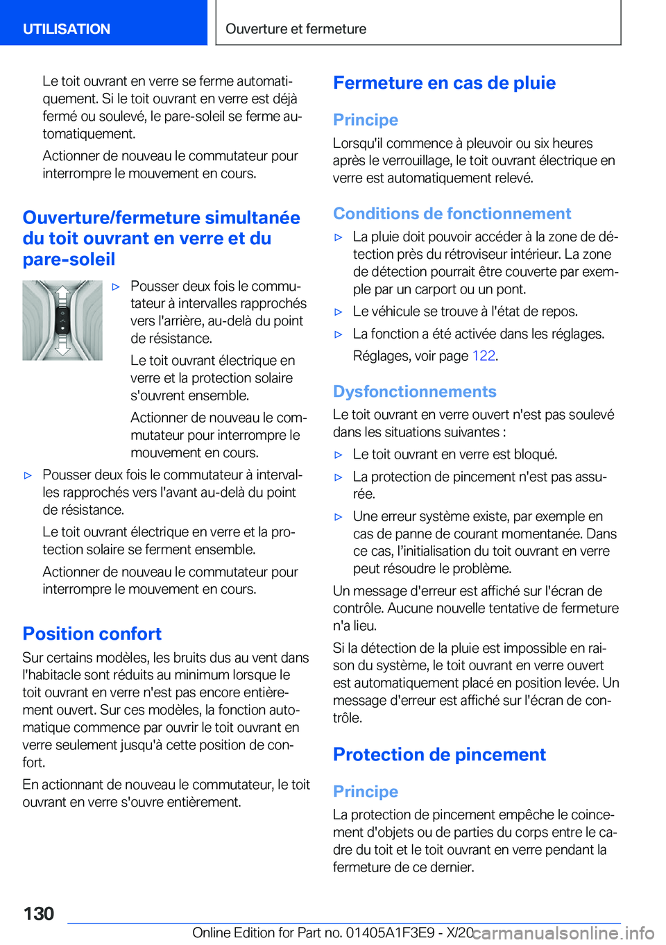 BMW X5 2021  Notices Demploi (in French) �L�e��t�o�i�t��o�u�v�r�a�n�t��e�n��v�e�r�r�e��s�e��f�e�r�m�e��a�u�t�o�m�a�t�ij
�q�u�e�m�e�n�t�.��S�i��l�e��t�o�i�t��o�u�v�r�a�n�t��e�n��v�e�r�r�e��e�s�t��d�é�j�