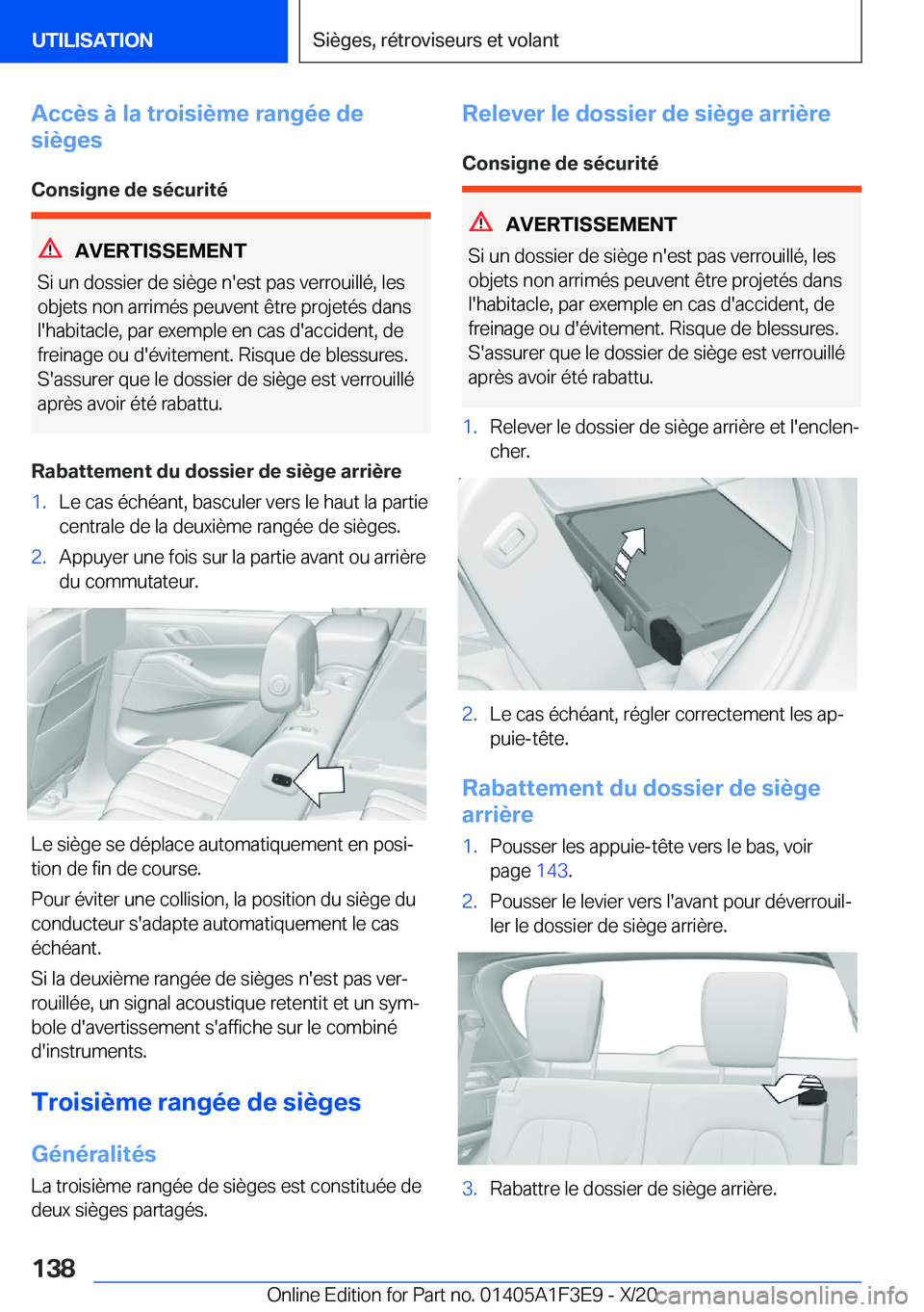 BMW X5 2021  Notices Demploi (in French) �A�c�c�è�s��