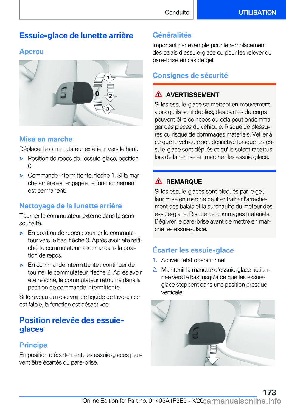 BMW X5 2021  Notices Demploi (in French) �E�s�s�u�i�e�-�g�l�a�c�e��d�e��l�u�n�e�t�t�e��a�r�r�i�è�r�e�A�p�e�r�ç�u
�M�i�s�e��e�n��m�a�r�c�h�e
�D�é�p�l�a�c�e�r��l�e��c�o�m�m�u�t�a�t�e�u�r��e�x�t�é�r�i�e�u�r��v�e�r�s��l�e��h�a�u�t