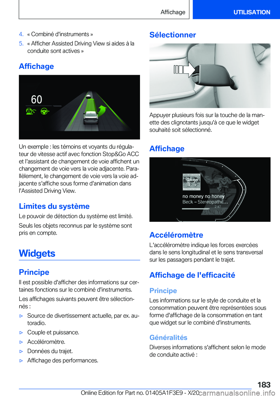 BMW X5 2021  Notices Demploi (in French) �4�.�k��C�o�m�b�i�n�é��d�'�i�n�s�t�r�u�m�e�n�t�s��{�5�.�k��A�f�f�i�c�h�e�r��A�s�s�i�s�t�e�d��D�r�i�v�i�n�g��V�i�e�w��s�i��a�i�d�e�s��