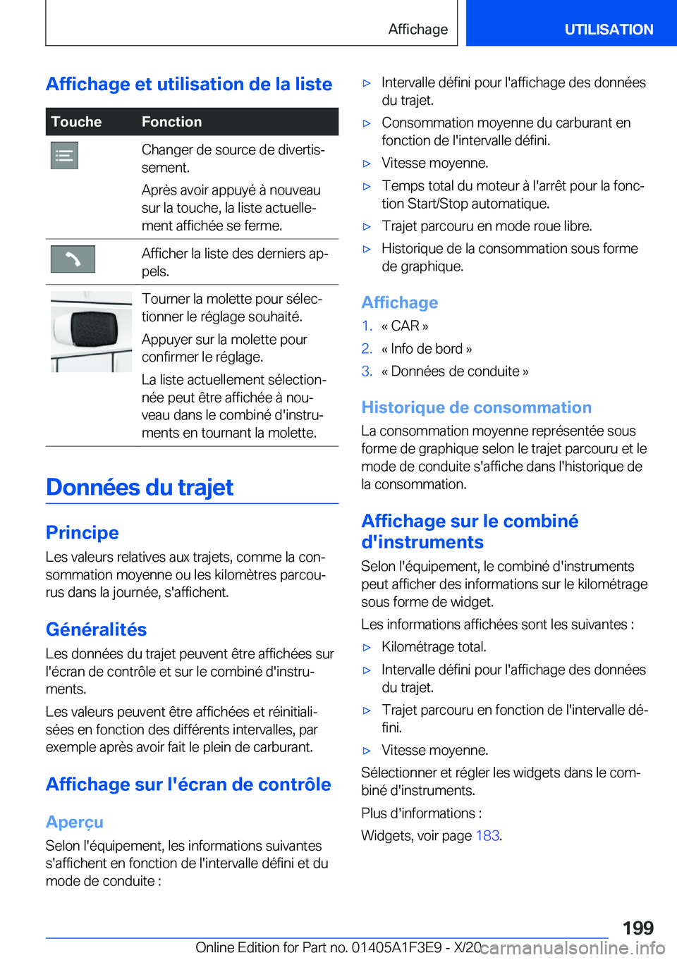 BMW X5 2021  Notices Demploi (in French) �A�f�f�i�c�h�a�g�e��e�t��u�t�i�l�i�s�a�t�i�o�n��d�e��l�a��l�i�s�t�e�T�o�u�c�h�e�F�o�n�c�t�i�o�n�C�h�a�n�g�e�r��d�e��s�o�u�r�c�e��d�e��d�i�v�e�r�t�i�sj
�s�e�m�e�n�t�.
�A�p�r�è�s��a�v�o�i�r�