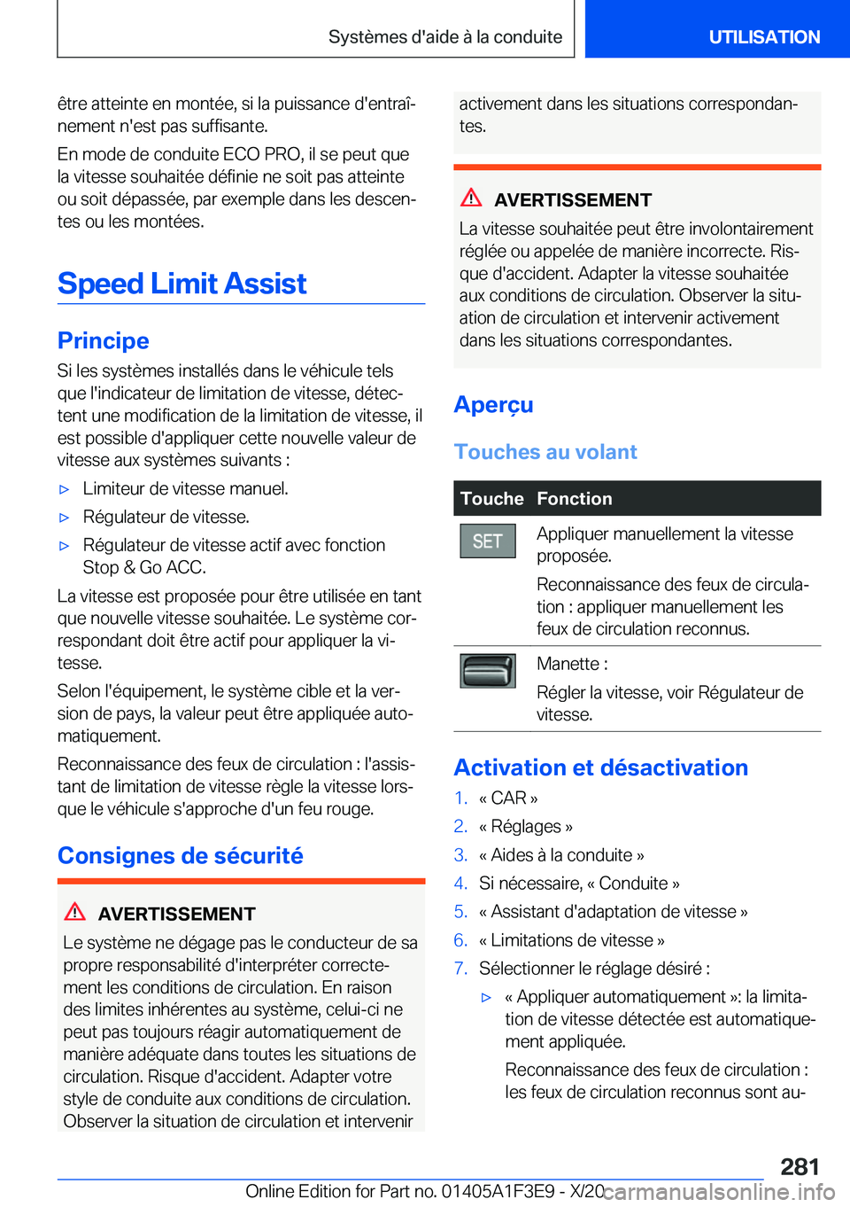 BMW X5 2021  Notices Demploi (in French) �ê�t�r�e��a�t�t�e�i�n�t�e��e�n��m�o�n�t�é�e�,��s�i��l�a��p�u�i�s�s�a�n�c�e��d�'�e�n�t�r�a�