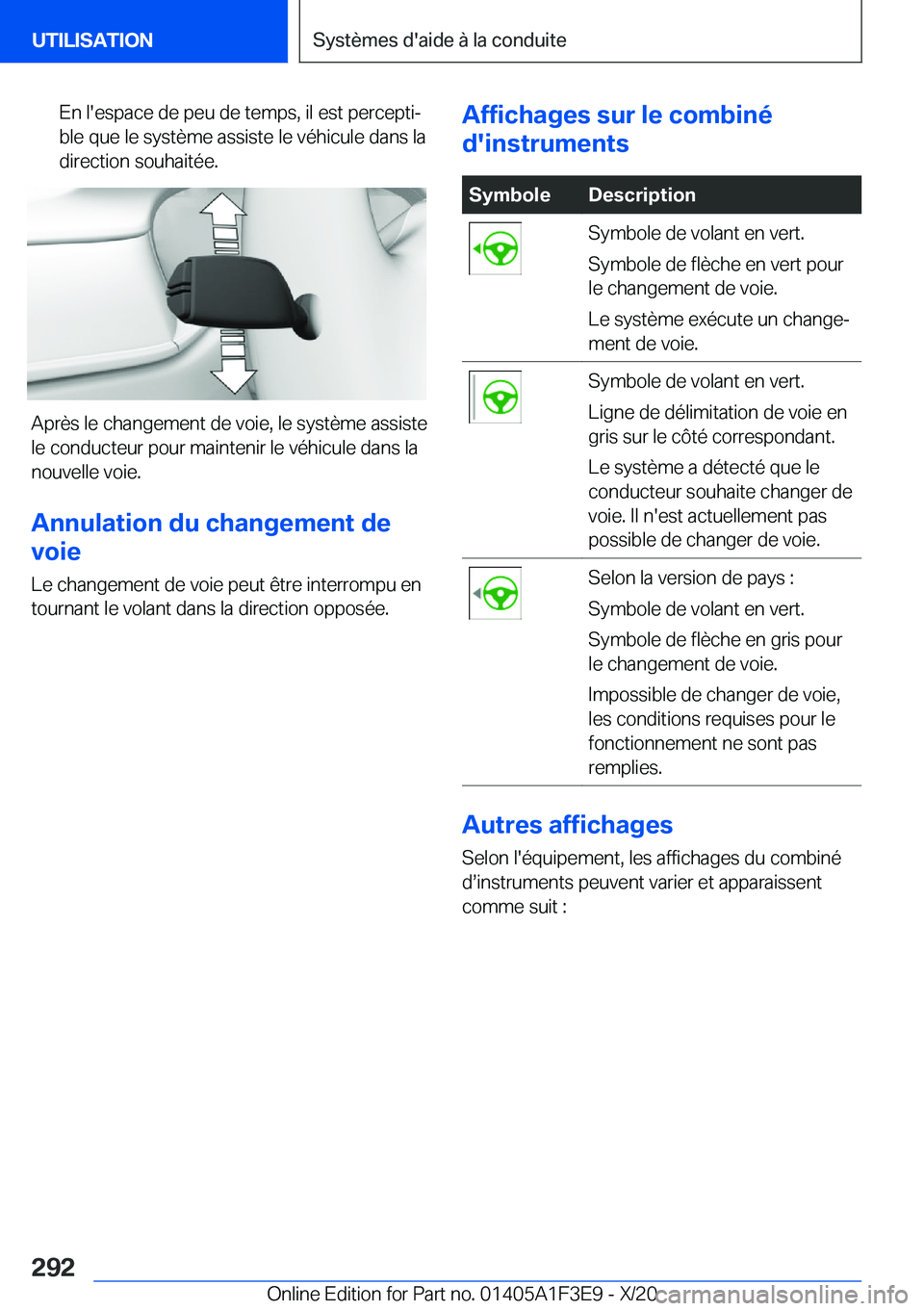 BMW X5 2021  Notices Demploi (in French) �E�n��l�'�e�s�p�a�c�e��d�e��p�e�u��d�e��t�e�m�p�s�,��i�l��e�s�t��p�e�r�c�e�p�t�ij
�b�l�e��q�u�e��l�e��s�y�s�t�è�m�e��a�s�s�i�s�t�e��l�e��v�é�h�i�c�u�l�e��d�a�n�s��l�a
�d�i�r�e�c