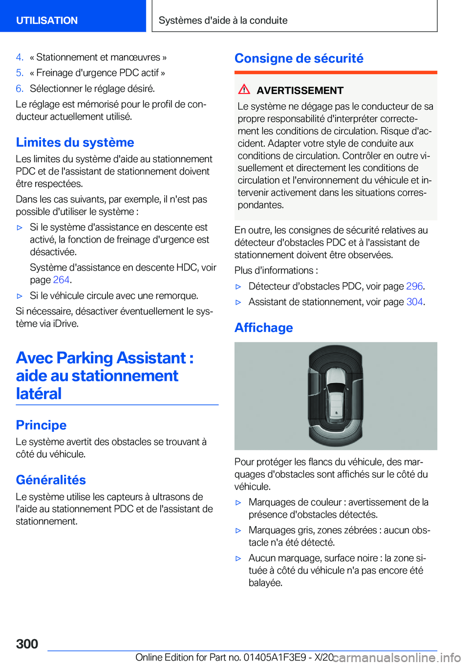 BMW X5 2021  Notices Demploi (in French) �4�.�k��S�t�a�t�i�o�n�n�e�m�e�n�t��e�t��m�a�n�