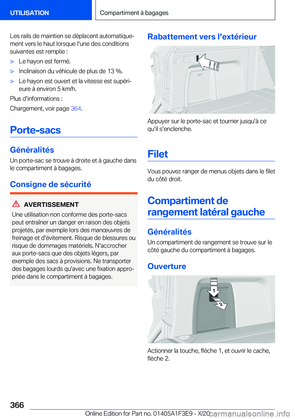 BMW X5 2021  Notices Demploi (in French) �L�e�s��r�a�i�l�s��d�e��m�a�i�n�t�i�e�n��s�e��d�é�p�l�a�c�e�n�t��a�u�t�o�m�a�t�i�q�u�ej
�m�e�n�t��v�e�r�s��l�e��h�a�u�t��l�o�r�s�q�u�e��l�'�u�n�e��d�e�s��c�o�n�d�i�t�i�o�n�s �s�u�i�
