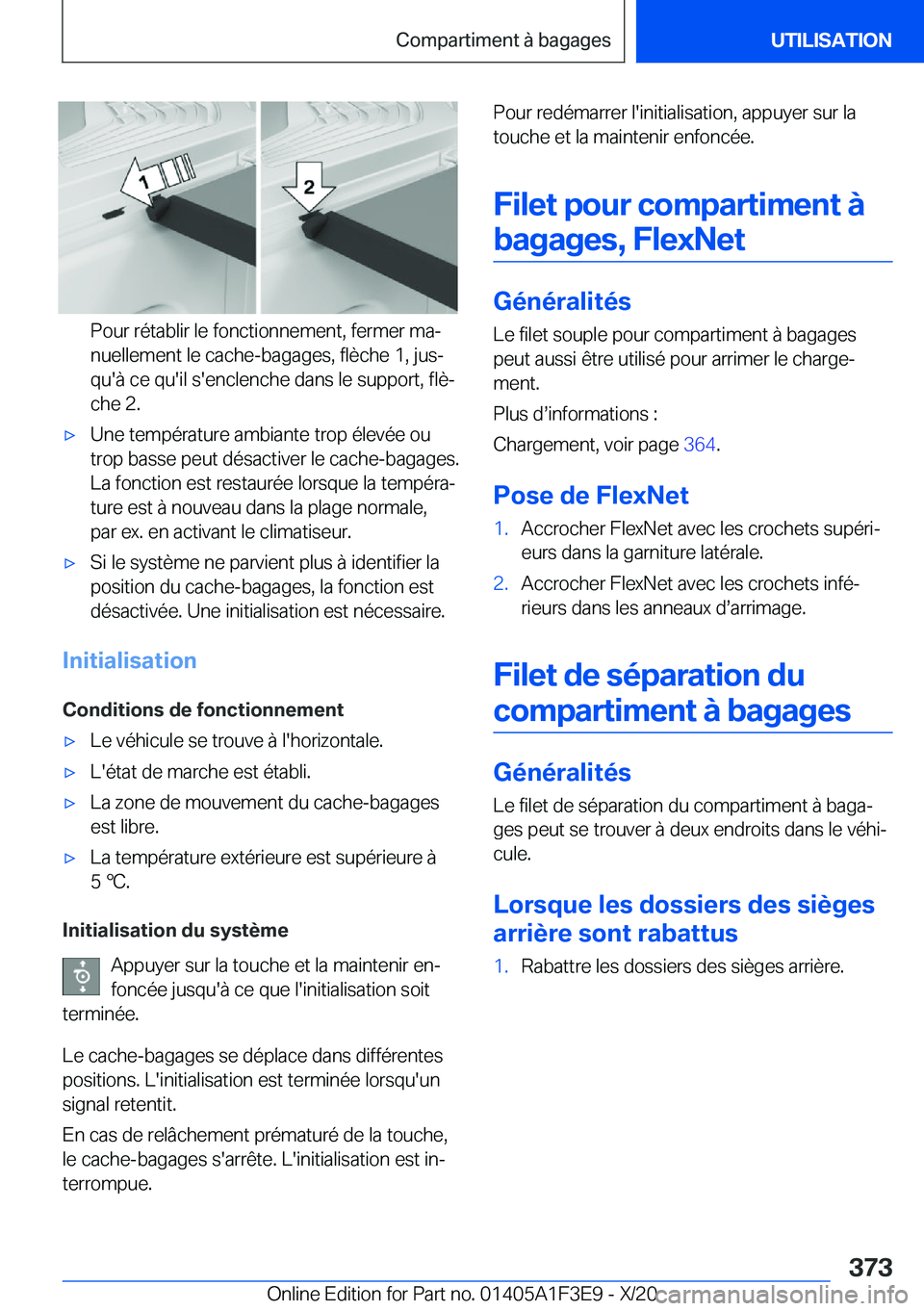 BMW X5 2021  Notices Demploi (in French) �P�o�u�r��r�é�t�a�b�l�i�r��l�e��f�o�n�c�t�i�o�n�n�e�m�e�n�t�,��f�e�r�m�e�r��m�aj
�n�u�e�l�l�e�m�e�n�t��l�e��c�a�c�h�e�-�b�a�g�a�g�e�s�,��f�l�è�c�h�e��1�,��j�u�sj
�q�u�'�