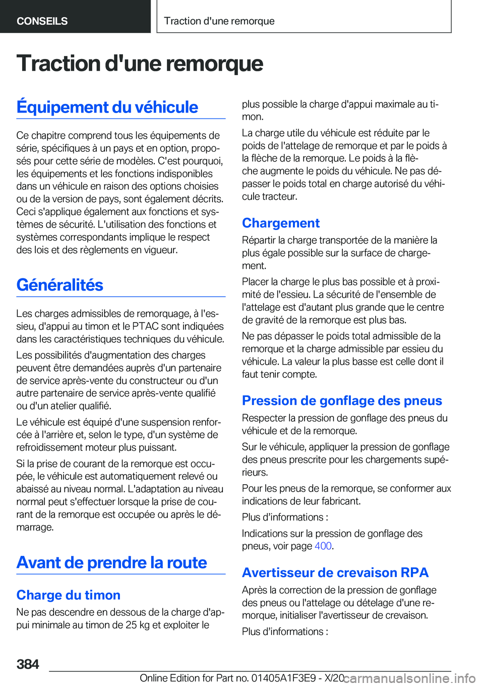 BMW X5 2021  Notices Demploi (in French) �T�r�a�c�t�i�o�n��d�'�u�n�e��r�e�m�o�r�q�u�e�