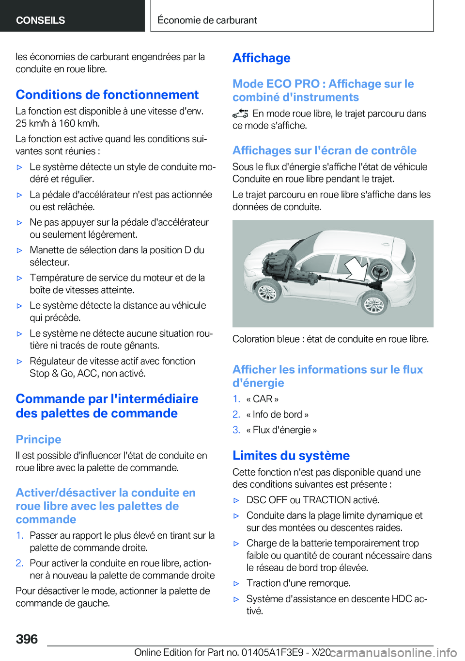 BMW X5 2021  Notices Demploi (in French) �l�e�s��é�c�o�n�o�m�i�e�s��d�e��c�a�r�b�u�r�a�n�t��e�n�g�e�n�d�r�é�e�s��p�a�r��l�a
�c�o�n�d�u�i�t�e��e�n��r�o�u�e��l�i�b�r�e�.
�C�o�n�d�i�t�i�o�n�s��d�e��f�o�n�c�t�i�o�n�n�e�m�e�n�t
�L�a�