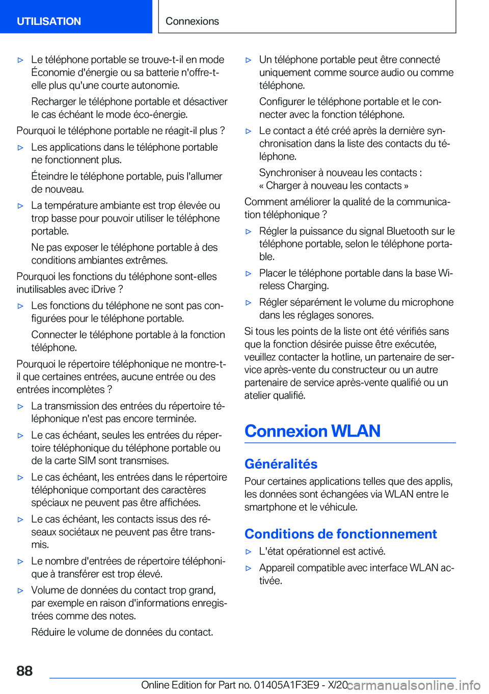 BMW X5 2021  Notices Demploi (in French) 'x�L�e��t�é�l�é�p�h�o�n�e��p�o�r�t�a�b�l�e��s�e��t�r�o�u�v�e�-�t�-�i�l��e�n��m�o�d�e
�