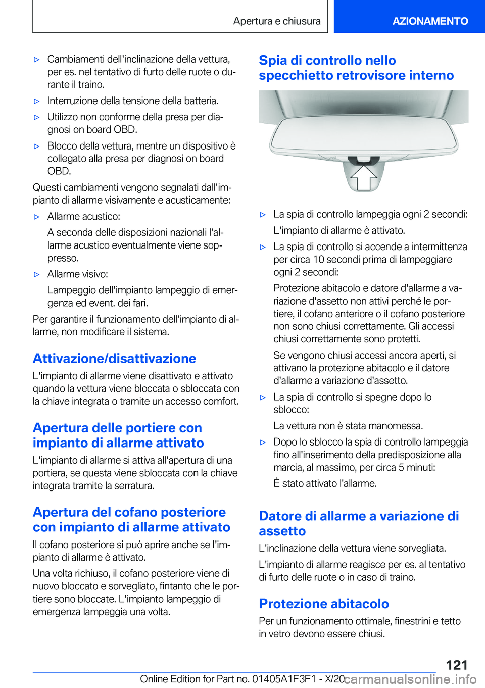 BMW X5 2021  Libretti Di Uso E manutenzione (in Italian) 'x�C�a�m�b�i�a�m�e�n�t�i��d�e�l�l�'�i�n�c�l�i�n�a�z�i�o�n�e��d�e�l�l�a��v�e�t�t�u�r�a�,�p�e�r��e�s�.��n�e�l��t�e�n�t�a�t�i�v�o��d�i��f�u�r�t�o��d�e�l�l�e��r�u�o�t�e��o��d�uª
�r�a