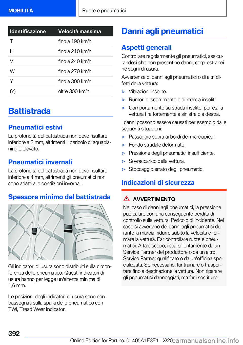 BMW X5 2021  Libretti Di Uso E manutenzione (in Italian) �I�d�e�n�t�i�f�i�c�a�z�i�o�n�e�V�e�l�o�c�i�t�