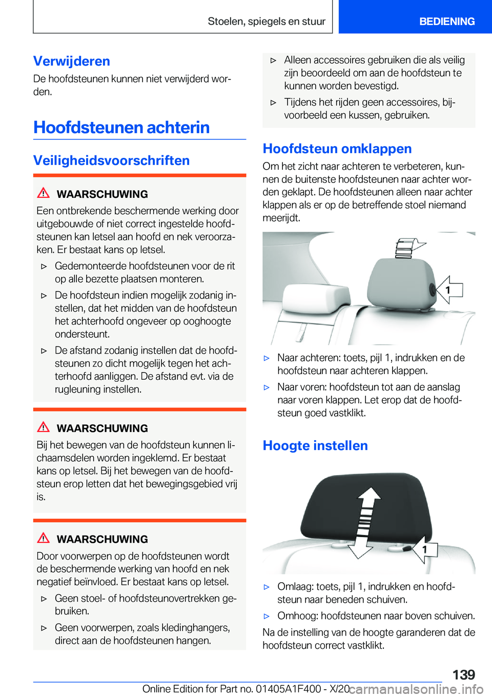 BMW X5 2021  Instructieboekjes (in Dutch) �V�e�r�w�i�j�d�e�r�e�n�D�e��h�o�o�f�d�s�t�e�u�n�e�n��k�u�n�n�e�n��n�i�e�t��v�e�r�w�i�j�d�e�r�d��w�o�rj
�d�e�n�.
�H�o�o�f�d�s�t�e�u�n�e�n��a�c�h�t�e�r�i�n
�V�e�i�l�i�g�h�e�i�d�s�v�o�o�r�s�c�h�r�