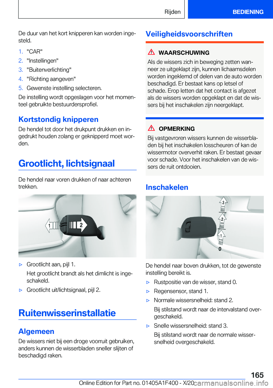 BMW X5 2021  Instructieboekjes (in Dutch) �D�e��d�u�u�r��v�a�n��h�e�t��k�o�r�t��k�n�i�p�p�e�r�e�n��k�a�n��w�o�r�d�e�n��i�n�g�ej�s�t�e�l�d�.�1�.��C�A�R��2�.��I�n�s�t�e�l�l�i�n�g�e�n��3�.��B�u�i�t�e�n�v�e�r�l�i�c�h�t�i�n�g��4�.�