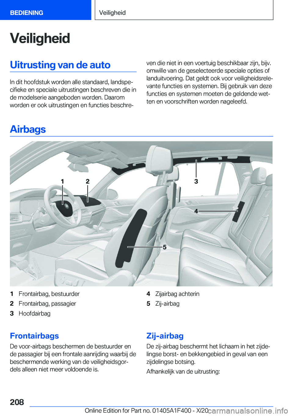 BMW X5 2021  Instructieboekjes (in Dutch) �V�e�i�l�i�g�h�e�i�d�U�i�t�r�u�s�t�i�n�g��v�a�n��d�e��a�u�t�o
�I�n��d�i�t��h�o�o�f�d�s�t�u�k��w�o�r�d�e�n��a�l�l�e��s�t�a�n�d�a�a�r�d�,��l�a�n�d�s�p�ej�c�i�f�i�e�k�e��e�n��s�p�e�c�i�a�l�e�