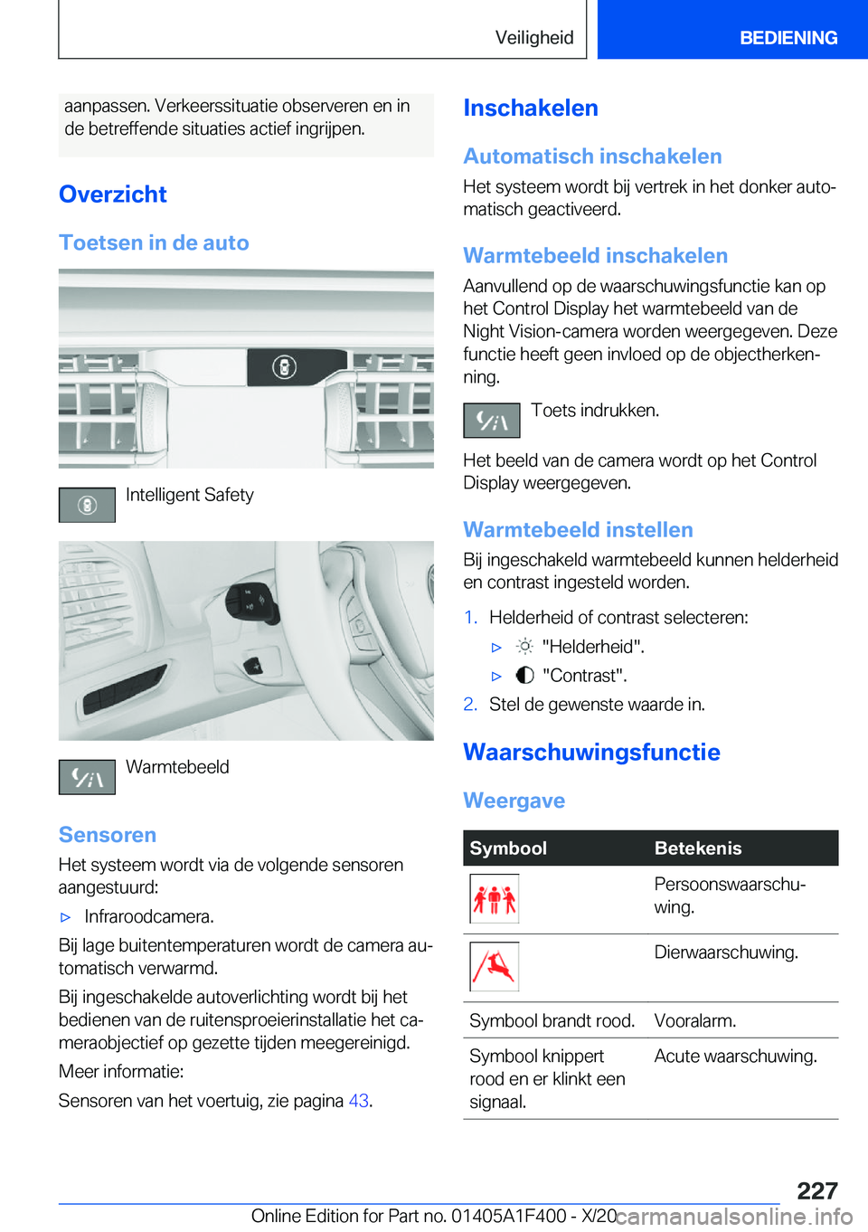 BMW X5 2021  Instructieboekjes (in Dutch) �a�a�n�p�a�s�s�e�n�.��V�e�r�k�e�e�r�s�s�i�t�u�a�t�i�e��o�b�s�e�r�v�e�r�e�n��e�n��i�n�d�e��b�e�t�r�e�f�f�e�n�d�e��s�i�t�u�a�t�i�e�s��a�c�t�i�e�f��i�n�g�r�i�j�p�e�n�.
�O�v�e�r�z�i�c�h�t �T�o�e�t