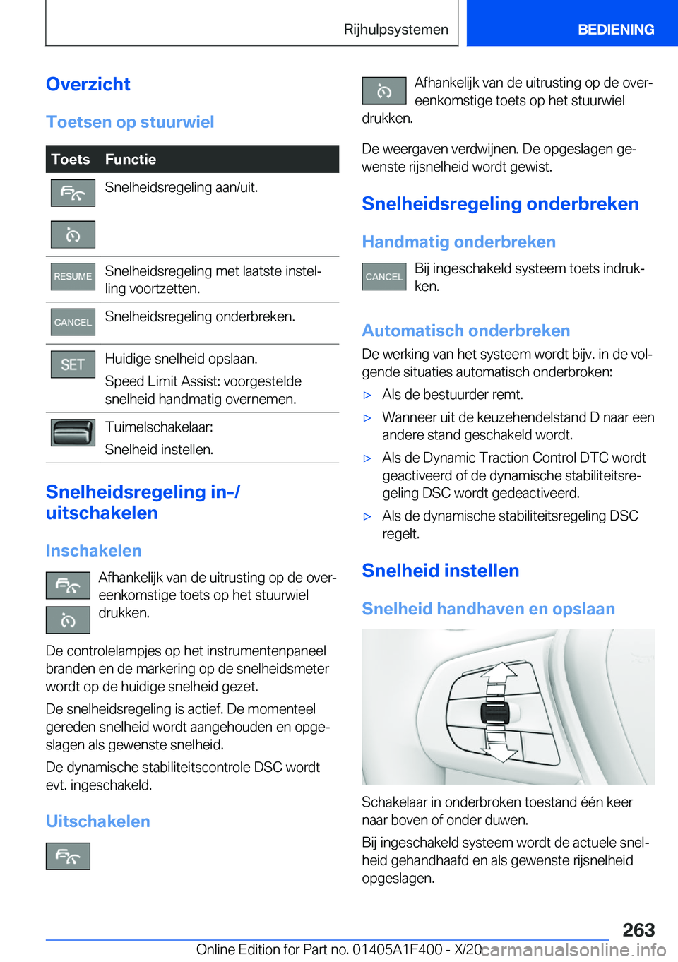 BMW X5 2021  Instructieboekjes (in Dutch) �O�v�e�r�z�i�c�h�t�T�o�e�t�s�e�n��o�p��s�t�u�u�r�w�i�e�l�T�o�e�t�s�F�u�n�c�t�i�e�S�n�e�l�h�e�i�d�s�r�e�g�e�l�i�n�g��a�a�n�/�u�i�t�.�S�n�e�l�h�e�i�d�s�r�e�g�e�l�i�n�g��m�e�t��l�a�a�t�s�t�e��i�n�s