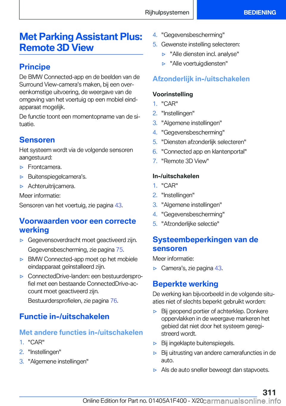 BMW X5 2021  Instructieboekjes (in Dutch) �M�e�t��P�a�r�k�i�n�g��A�s�s�i�s�t�a�n�t��P�l�u�s�:�R�e�m�o�t�e��3�D��V�i�e�w
�P�r�i�n�c�i�p�e
�D�e��B�M�W��C�o�n�n�e�c�t�e�d�-�a�p�p��e�n��d�e��b�e�e�l�d�e�n��v�a�n��d�e �S�u�r�r�o�u�n�d�