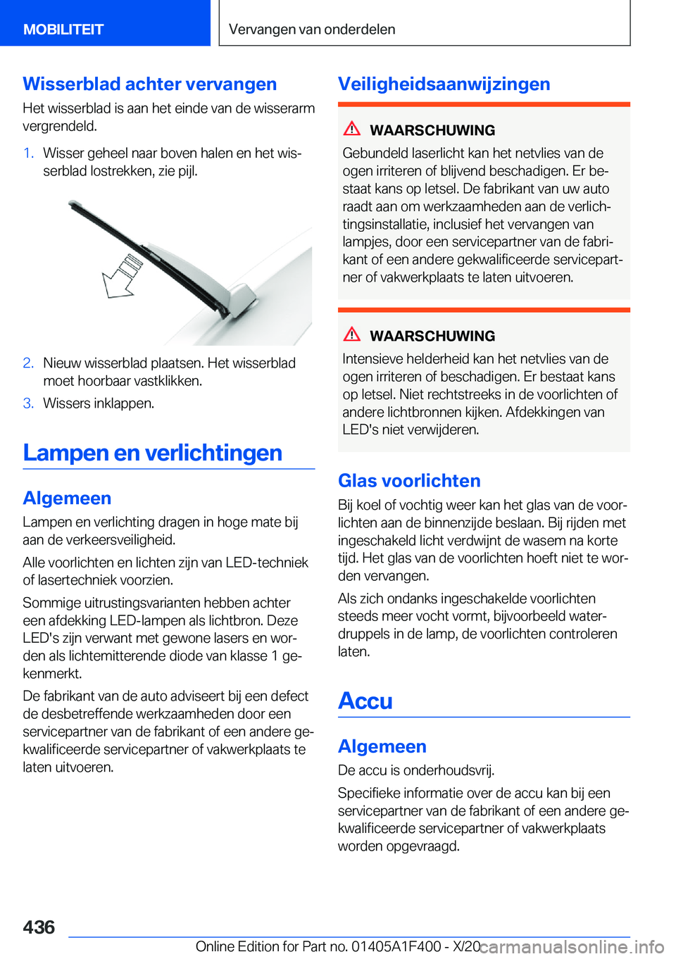 BMW X5 2021  Instructieboekjes (in Dutch) �W�i�s�s�e�r�b�l�a�d��a�c�h�t�e�r��v�e�r�v�a�n�g�e�n�H�e�t��w�i�s�s�e�r�b�l�a�d��i�s��a�a�n��h�e�t��e�i�n�d�e��v�a�n��d�e��w�i�s�s�e�r�a�r�m�v�e�r�g�r�e�n�d�e�l�d�.�1�.�W�i�s�s�e�r��g�e�h�e