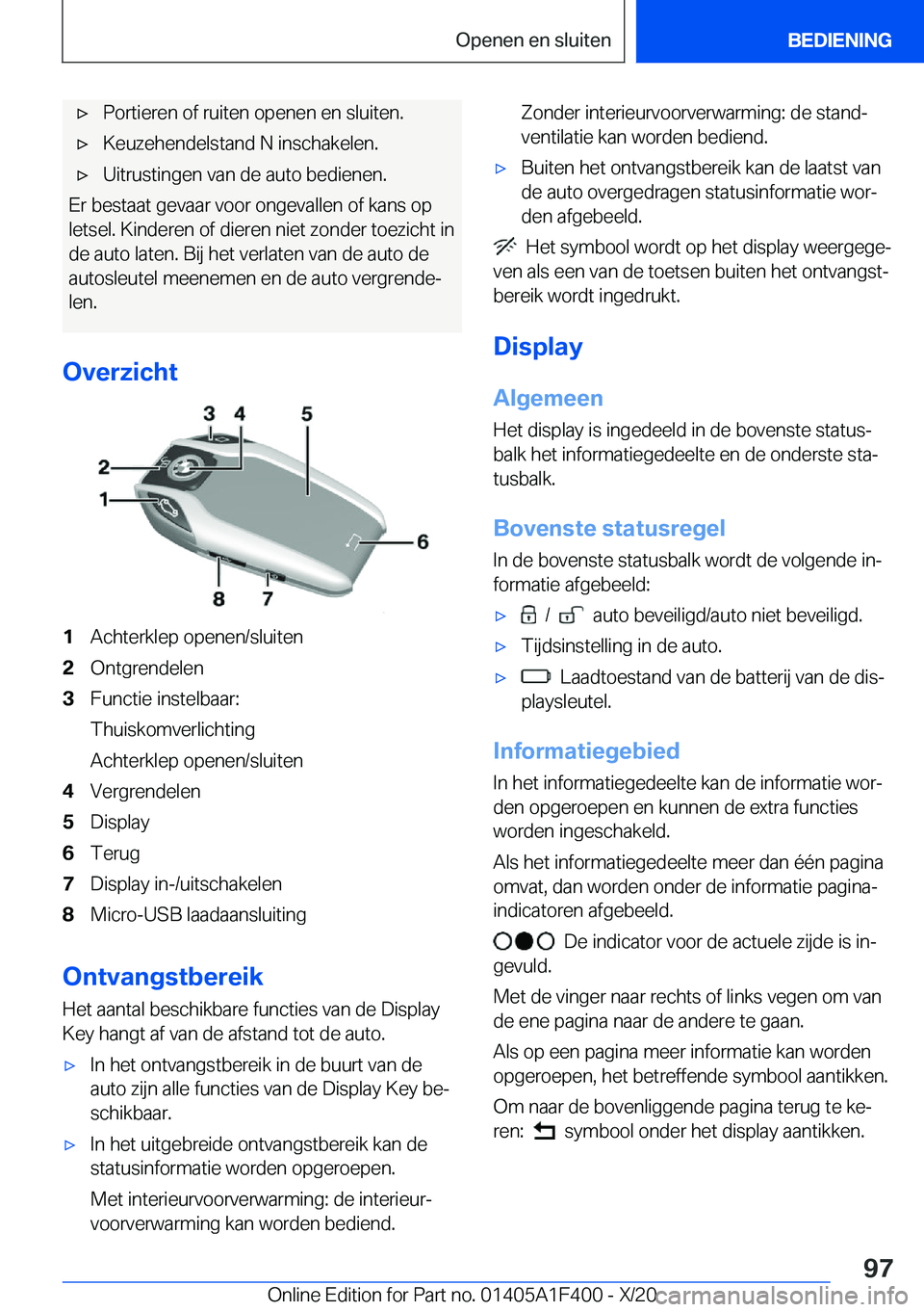 BMW X5 2021  Instructieboekjes (in Dutch) 'x�P�o�r�t�i�e�r�e�n��o�f��r�u�i�t�e�n��o�p�e�n�e�n��e�n��s�l�u�i�t�e�n�.'x�K�e�u�z�e�h�e�n�d�e�l�s�t�a�n�d��N��i�n�s�c�h�a�k�e�l�e�n�.'x�U�i�t�r�u�s�t�i�n�g�e�n��v�a�n��d�e��a�u