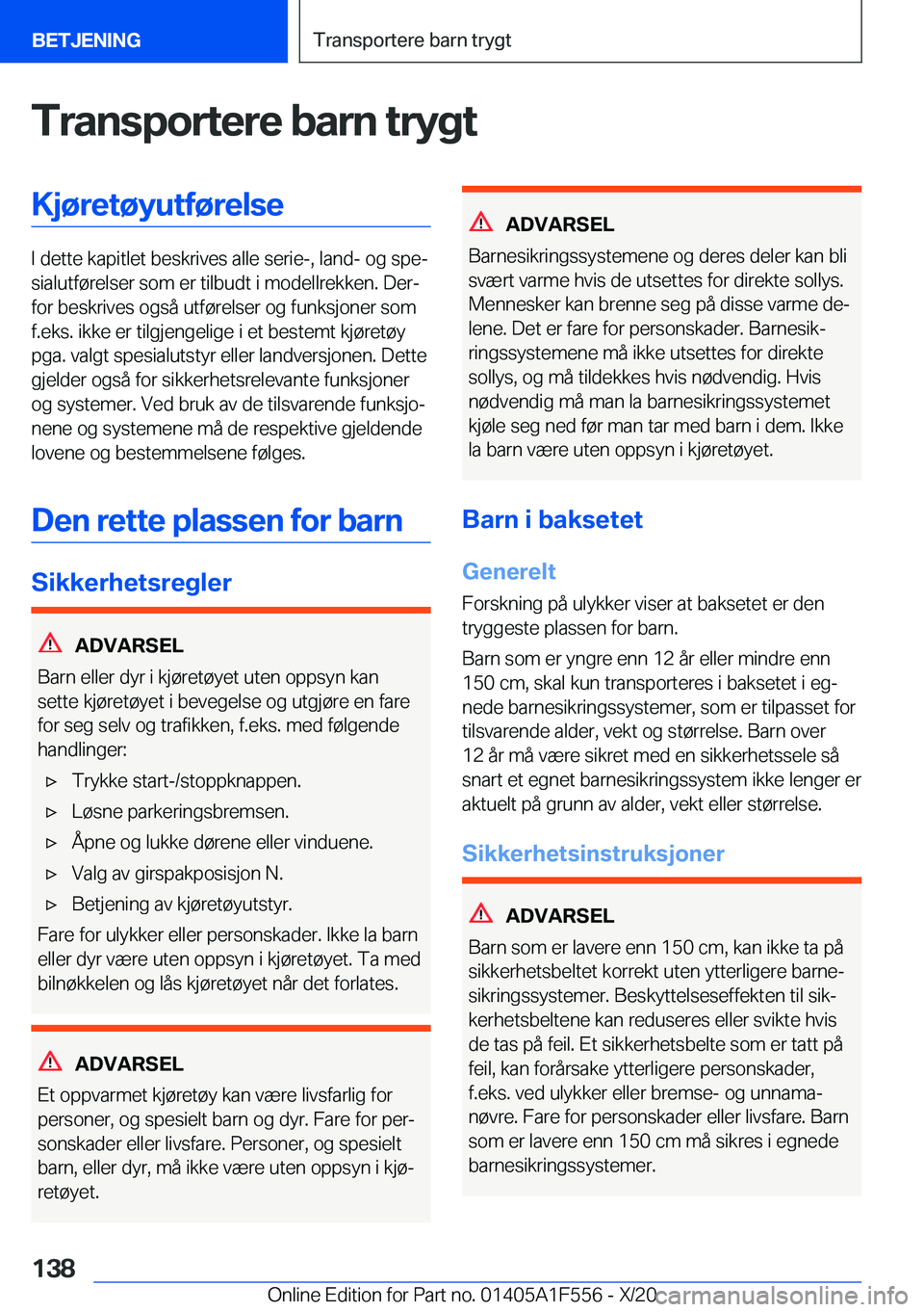 BMW X5 2021  InstruksjonsbØker (in Norwegian) �T�r�a�n�s�p�o�r�t�e�r�e��b�a�r�n��t�r�y�g�t�K�j�