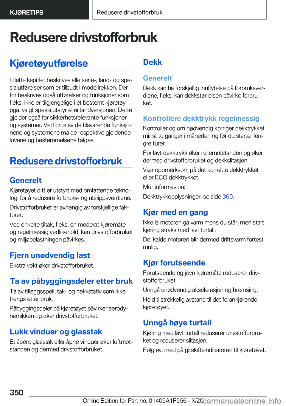 BMW X5 2021  InstruksjonsbØker (in Norwegian) �R�e�d�u�s�e�r�e��d�r�i�v�s�t�o�f�f�o�r�b�r�u�k�K�j�