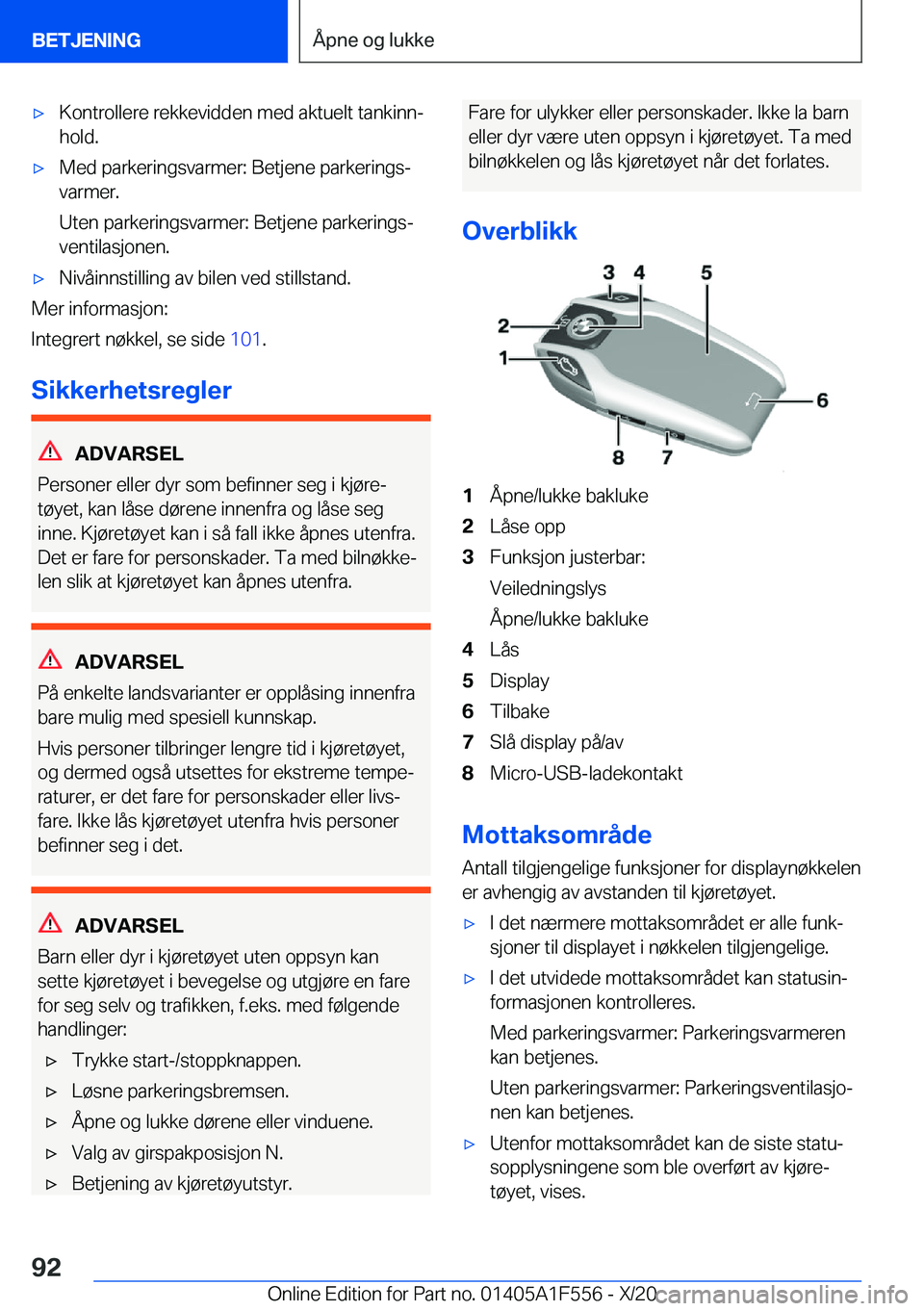BMW X5 2021  InstruksjonsbØker (in Norwegian) x�K�o�n�t�r�o�l�l�e�r�e��r�e�k�k�e�v�i�d�d�e�n��m�e�d��a�k�t�u�e�l�t��t�a�n�k�i�n�nj
�h�o�l�d�.x�M�e�d��p�a�r�k�e�r�i�n�g�s�v�a�r�m�e�r�:��B�e�t�j�e�n�e��p�a�r�k�e�r�i�n�g�sj
�v�a�r�m�e�r�.
