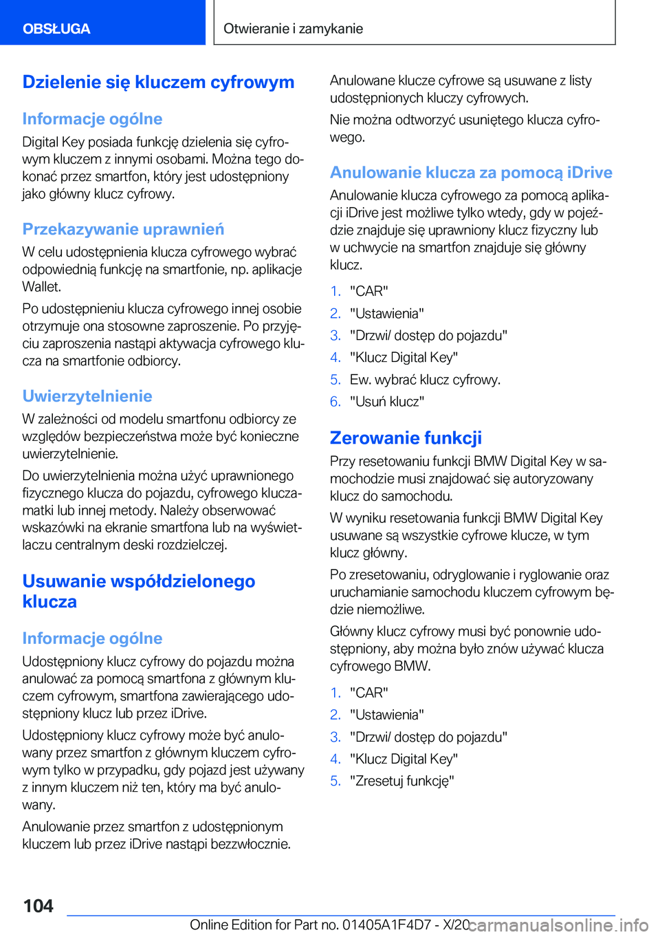 BMW X5 2021  Instrukcja obsługi (in Polish) �D�z�i�e�l�e�n�i�e��s�i�
