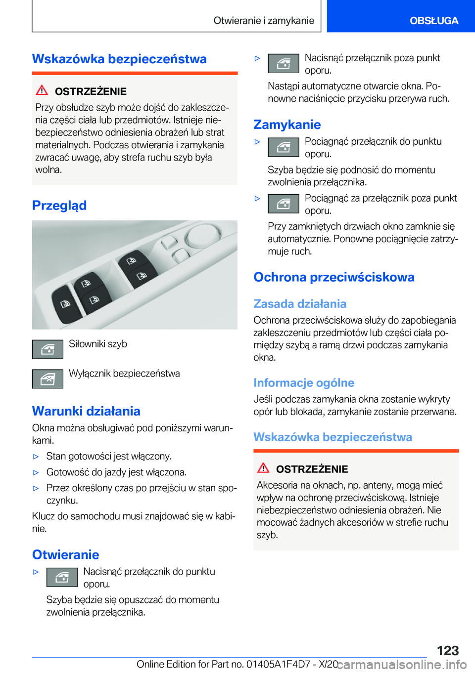 BMW X5 2021  Instrukcja obsługi (in Polish) �W�s�k�a�z�