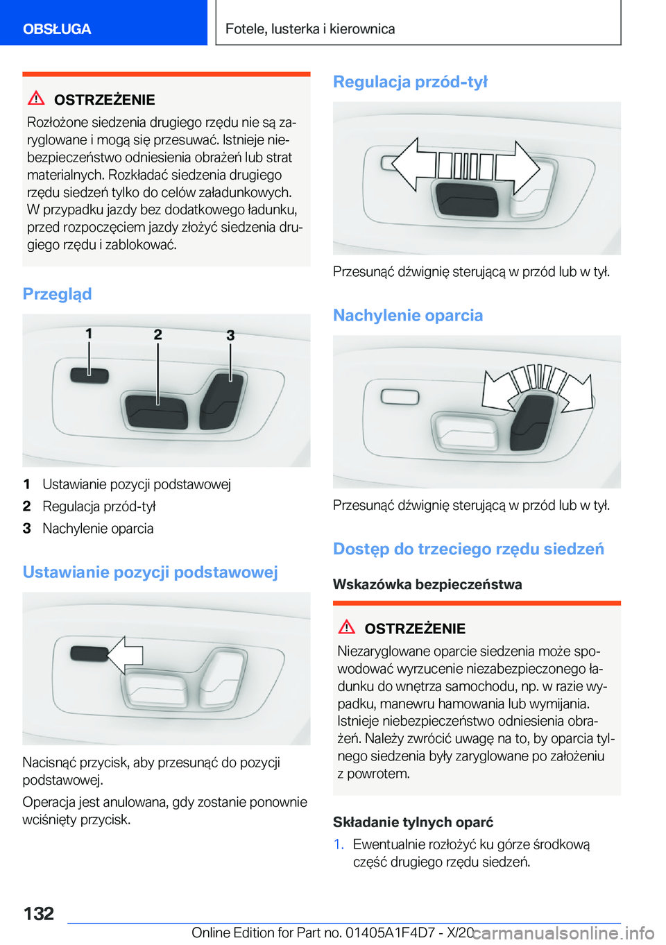 BMW X5 2021  Instrukcja obsługi (in Polish) �O�S�T�R�Z�E8�E�N�I�E
�R�o�z�ł�o9�o�n�e��s�i�e�d�z�e�n�i�a��d�r�u�g�i�e�g�o��r�z�