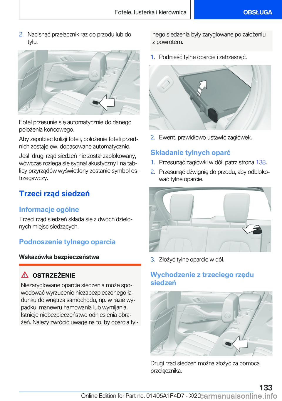 BMW X5 2021  Instrukcja obsługi (in Polish) �2�.�N�a�c�i�s�n�