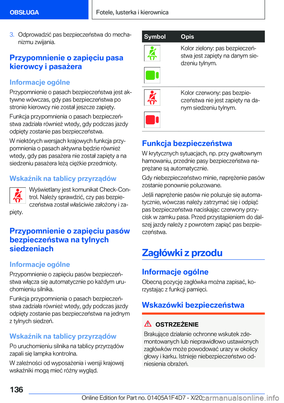 BMW X5 2021  Instrukcja obsługi (in Polish) �3�.�O�d�p�r�o�w�a�d�z�i�