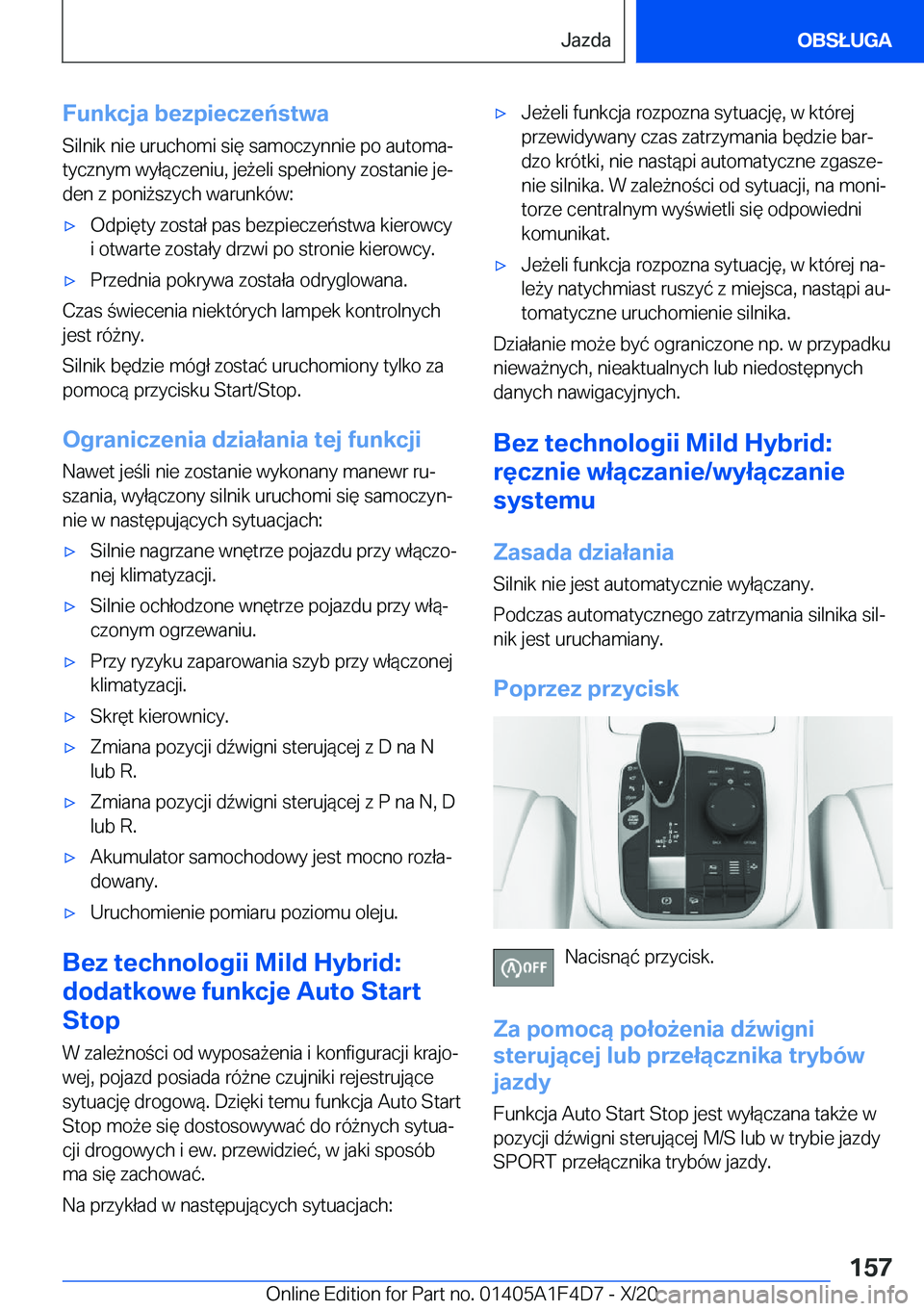 BMW X5 2021  Instrukcja obsługi (in Polish) �F�u�n�k�c�j�a��b�e�z�p�i�e�c�z�e�