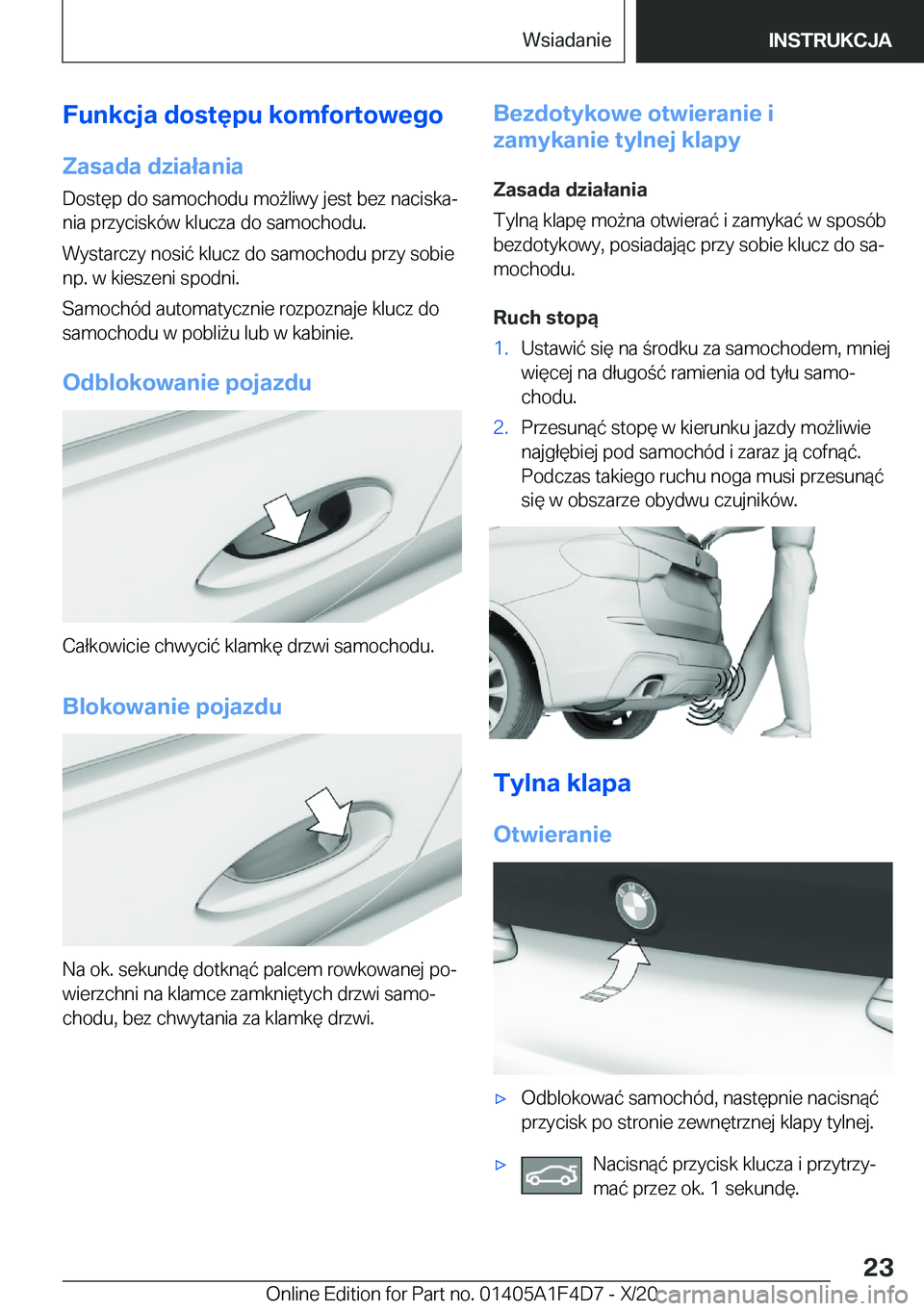 BMW X5 2021  Instrukcja obsługi (in Polish) �F�u�n�k�c�j�a��d�o�s�t�