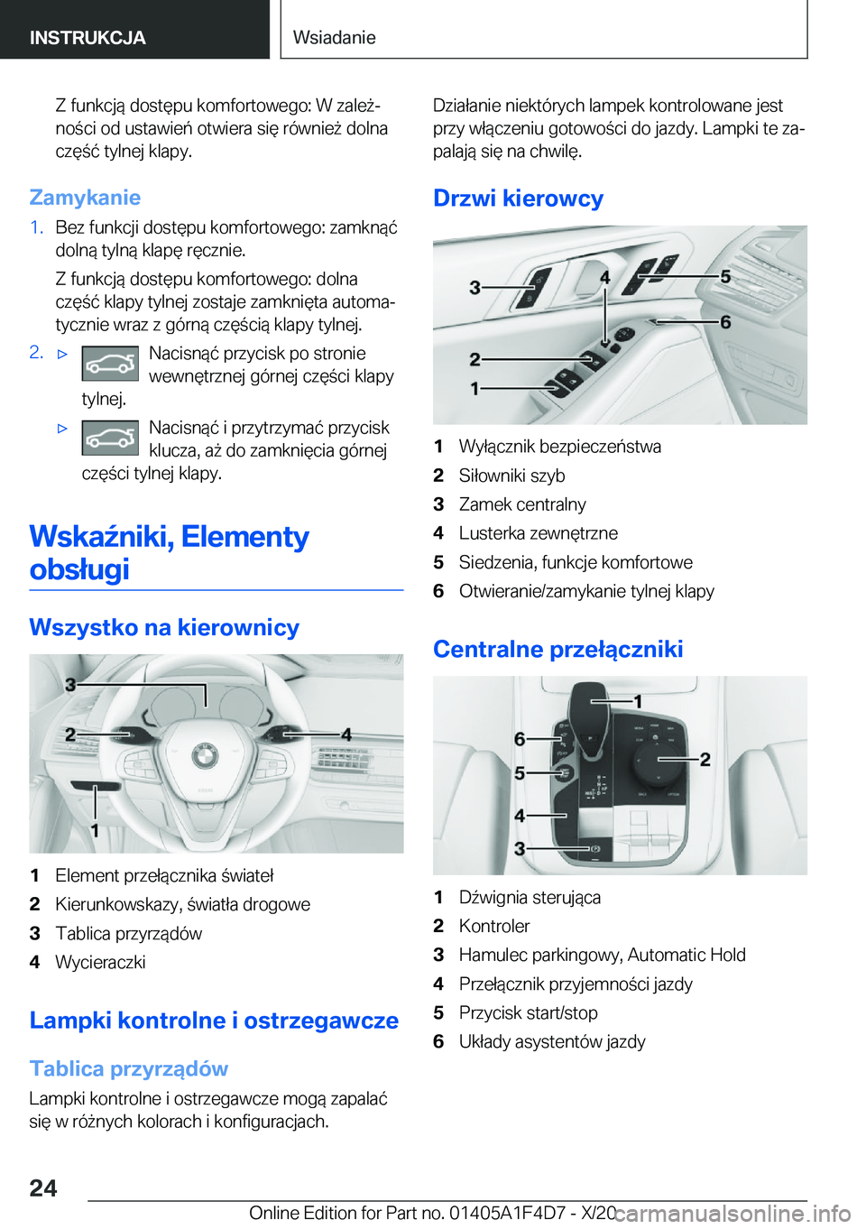 BMW X5 2021  Instrukcja obsługi (in Polish) �Z��f�u�n�k�c�j�