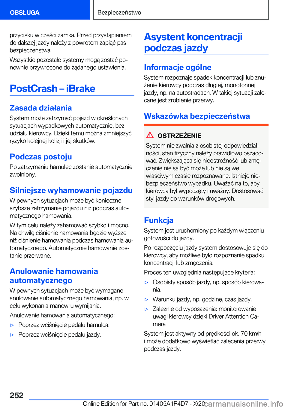 BMW X5 2021  Instrukcja obsługi (in Polish) �p�r�z�y�c�i�s�k�u��w��c�z�