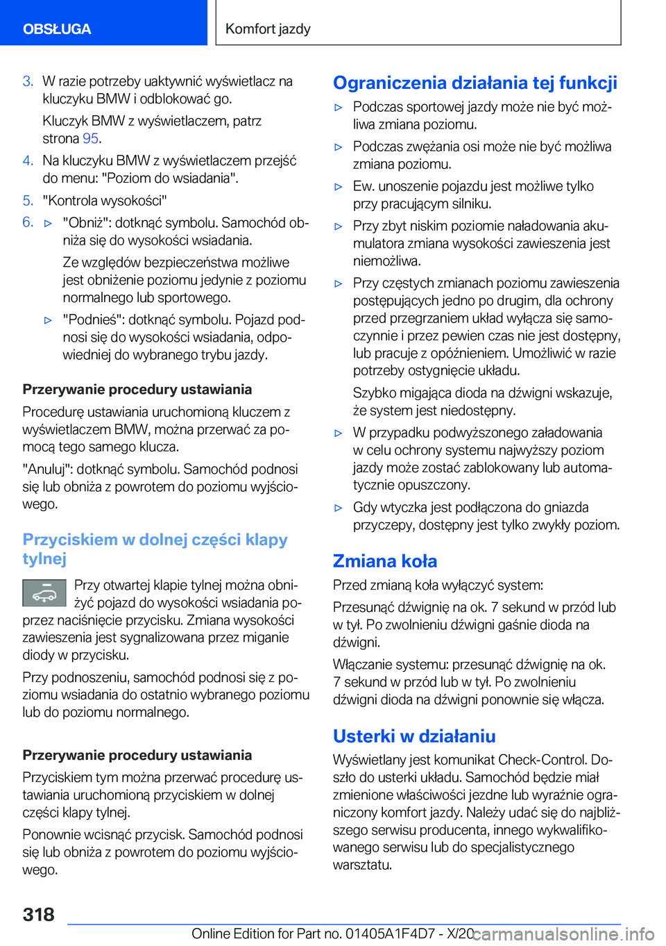 BMW X5 2021  Instrukcja obsługi (in Polish) �3�.�W��r�a�z�i�e��p�o�t�r�z�e�b�y��u�a�k�t�y�w�n�i�