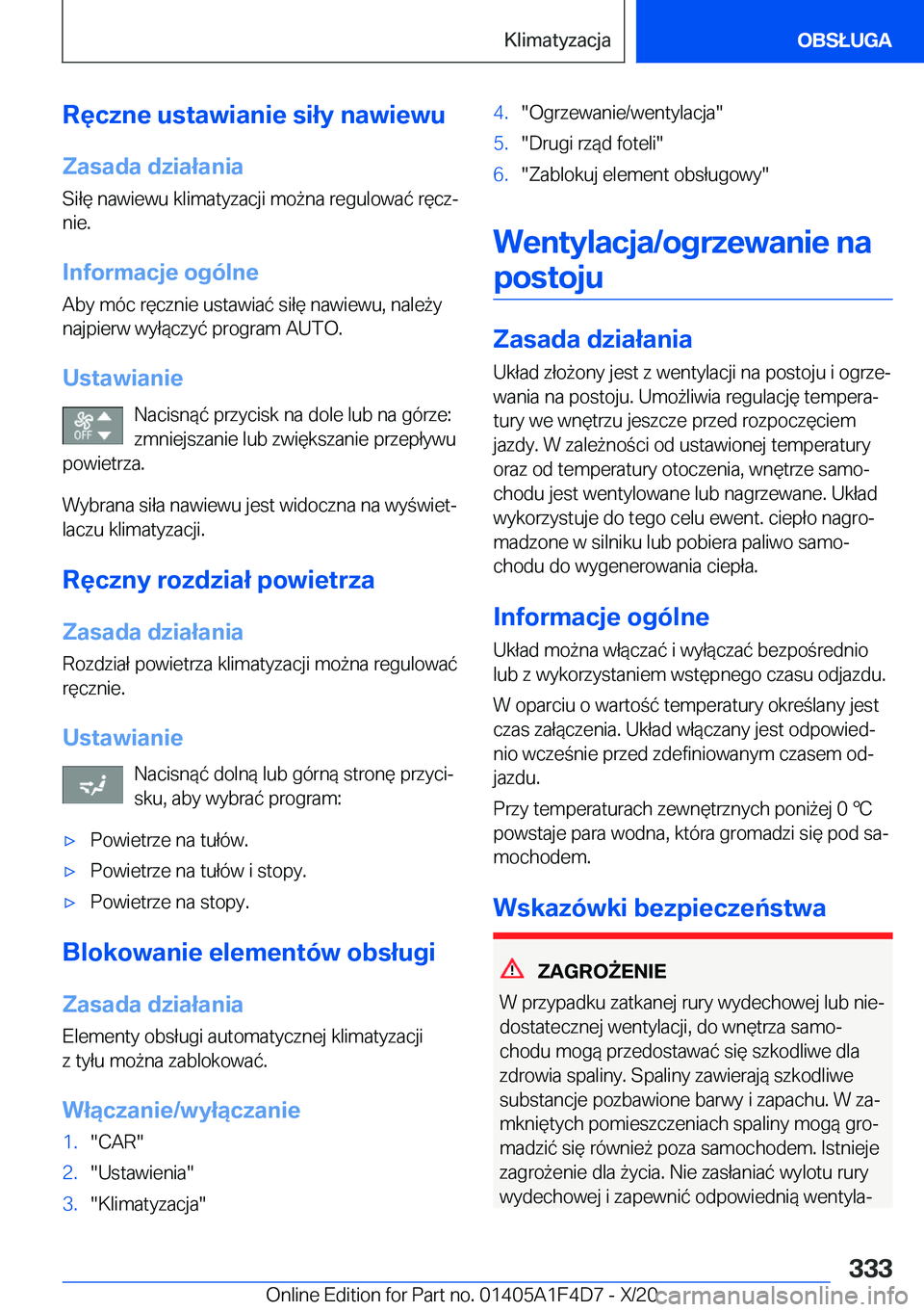 BMW X5 2021  Instrukcja obsługi (in Polish) �R�