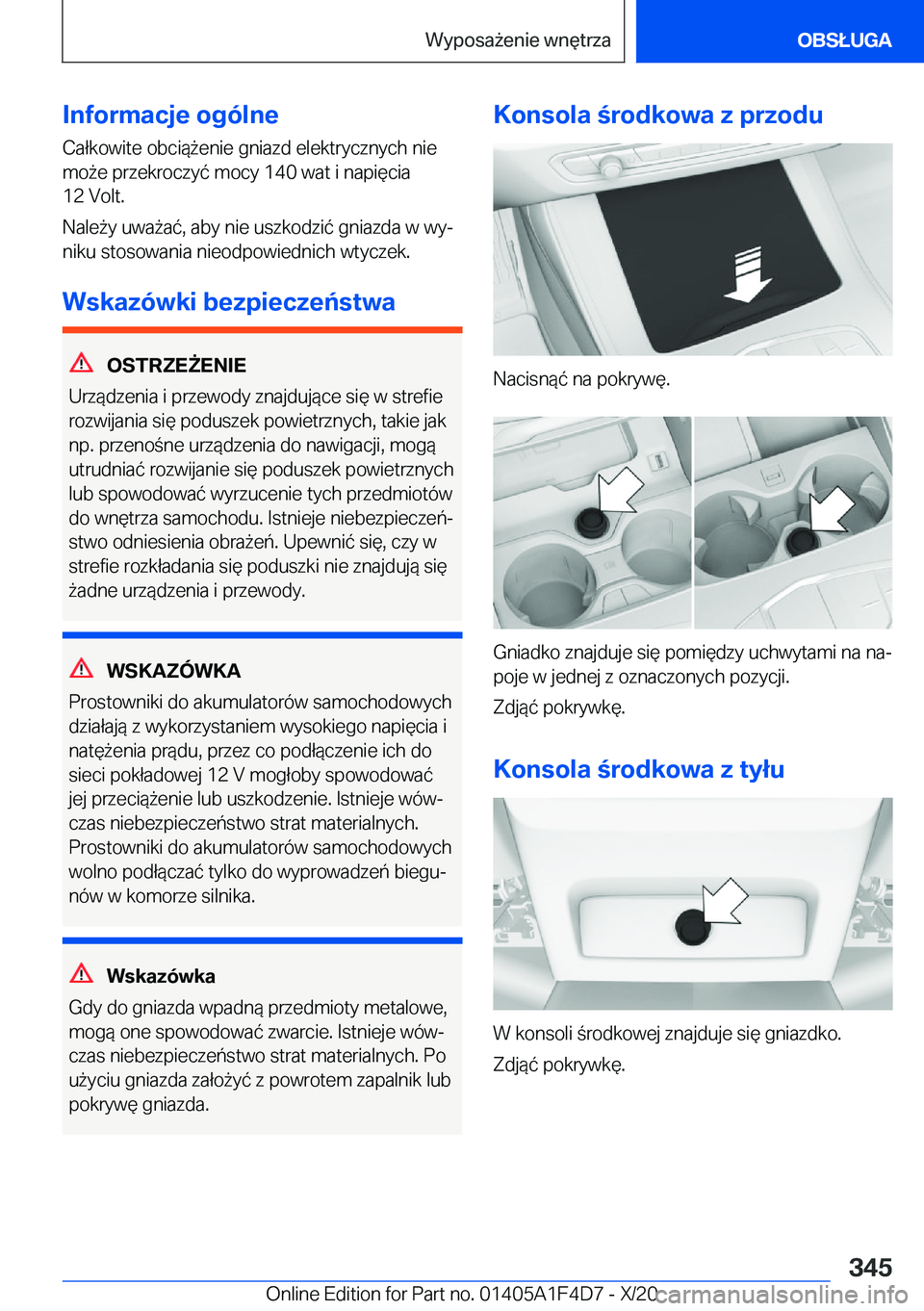 BMW X5 2021  Instrukcja obsługi (in Polish) �I�n�f�o�r�m�a�c�j�e��o�g�