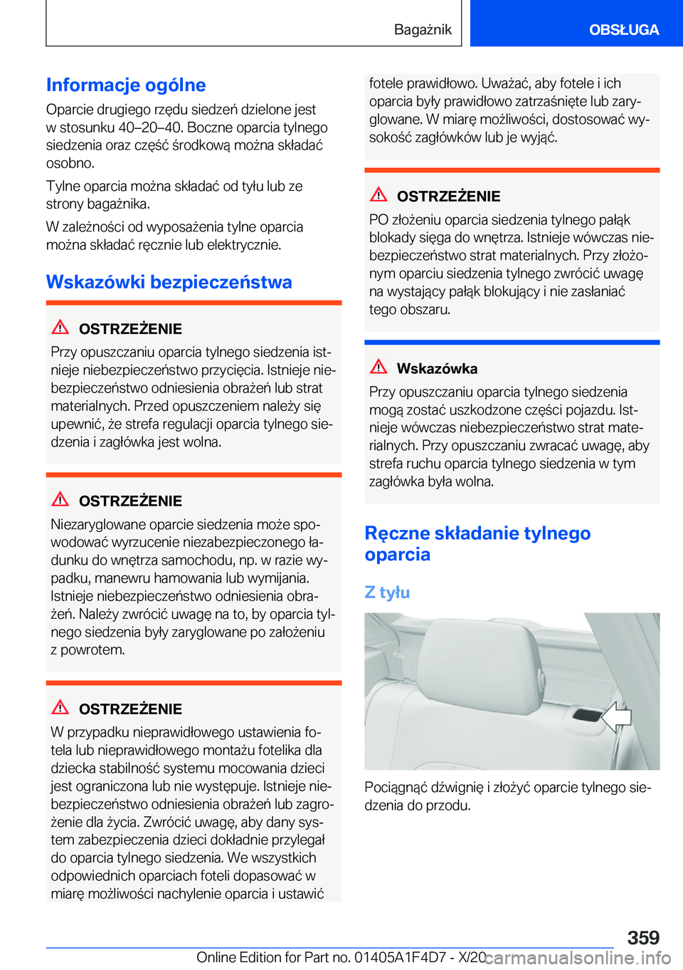 BMW X5 2021  Instrukcja obsługi (in Polish) �I�n�f�o�r�m�a�c�j�e��o�g�
