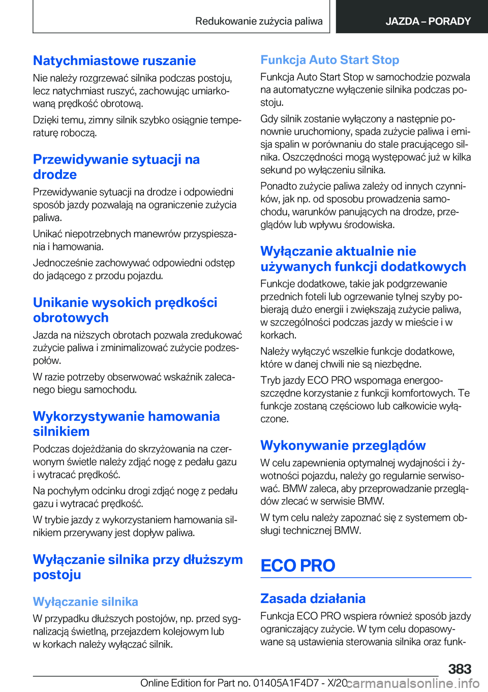 BMW X5 2021  Instrukcja obsługi (in Polish) �N�a�t�y�c�h�m�i�a�s�t�o�w�e��r�u�s�z�a�n�i�e
�N�i�e��n�a�l�e9�y��r�o�z�g�r�z�e�w�a�