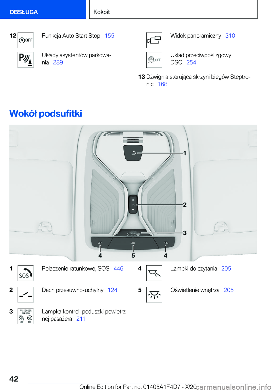 BMW X5 2021  Instrukcja obsługi (in Polish) �1�2�F�u�n�k�c�j�a��A�u�t�o��S�t�a�r�t��S�t�o�p\_�1�5�5�U�k�ł�a�d�y��a�s�y�s�t�e�n�t�
