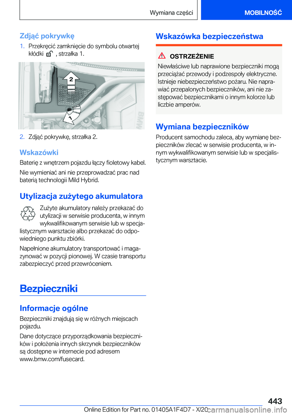 BMW X5 2021  Instrukcja obsługi (in Polish) �Z�d�j�ą�ć��p�o�k�r�y�w�k�