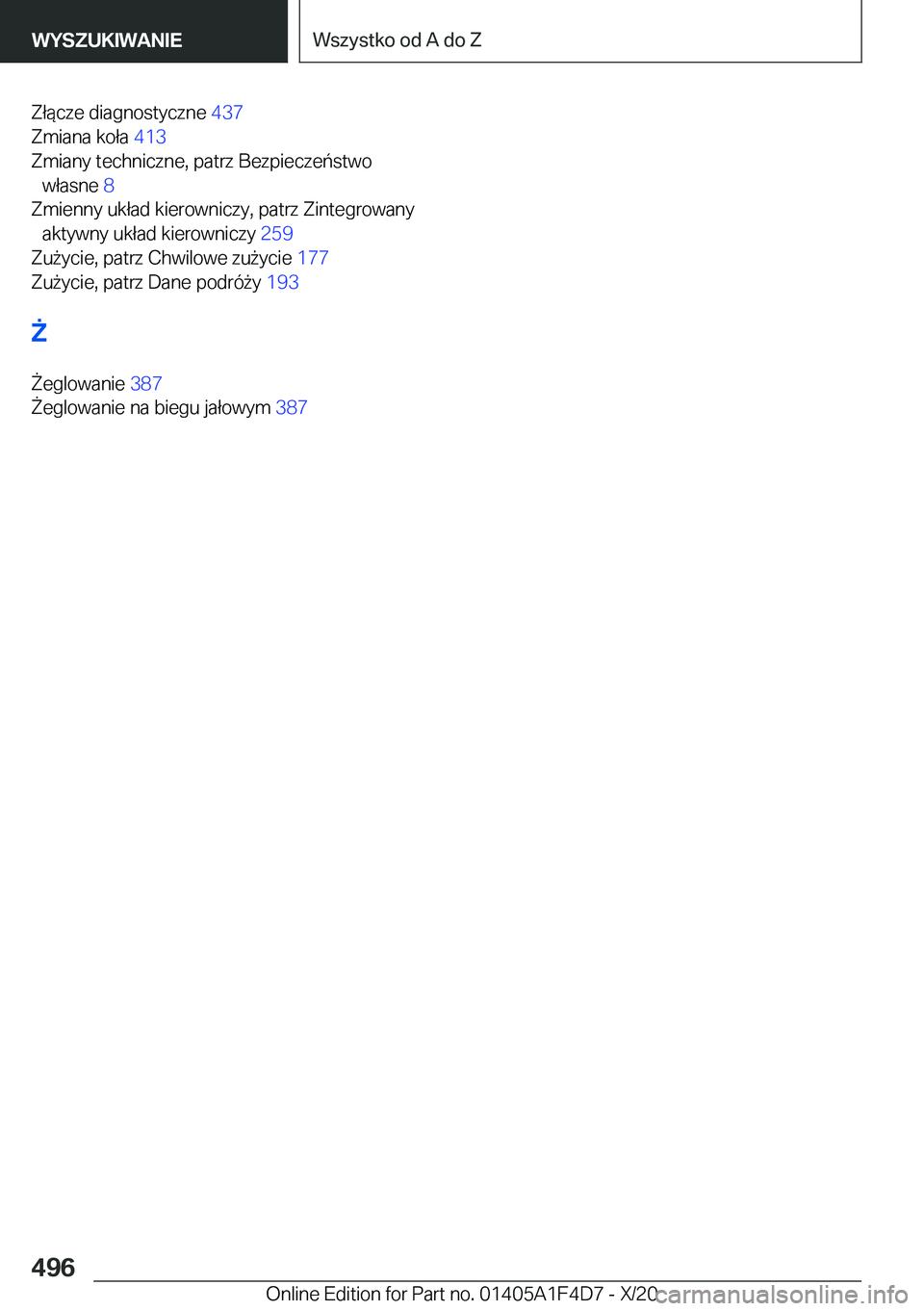 BMW X5 2021  Instrukcja obsługi (in Polish) �Z�ł�