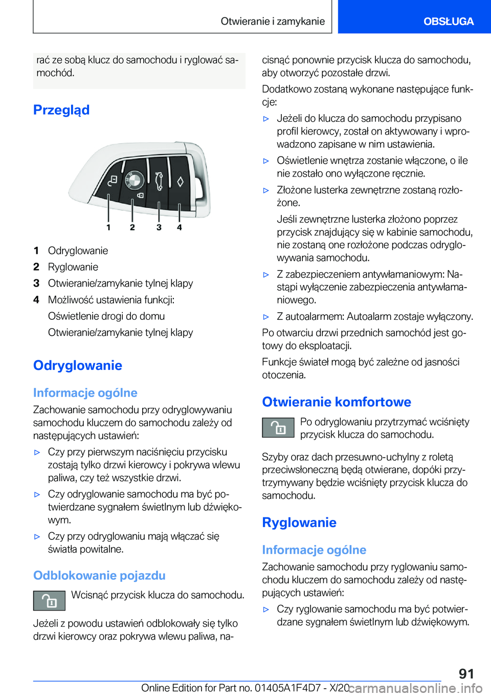 BMW X5 2021  Instrukcja obsługi (in Polish) �r�a�