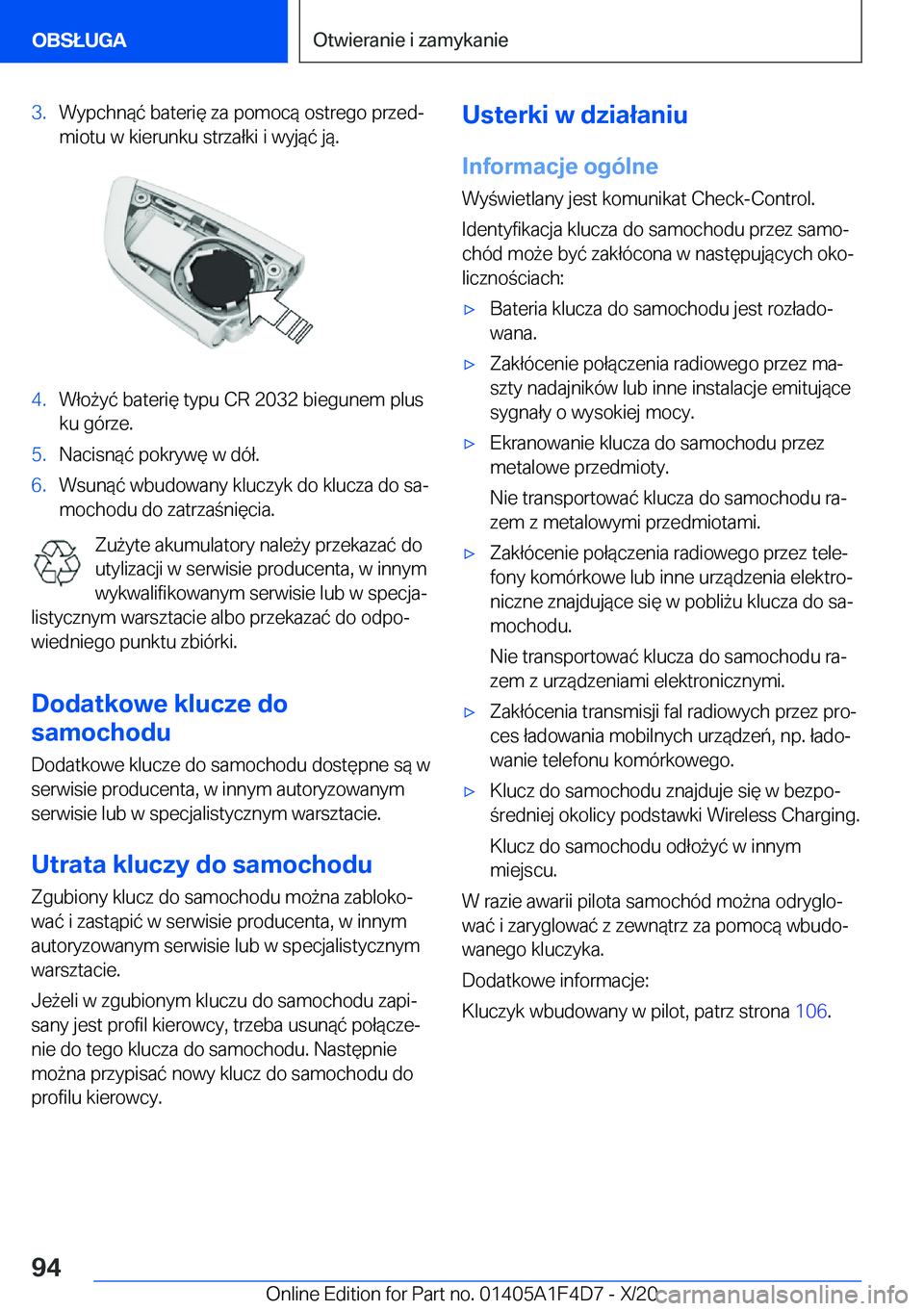 BMW X5 2021  Instrukcja obsługi (in Polish) �3�.�W�y�p�c�h�n�