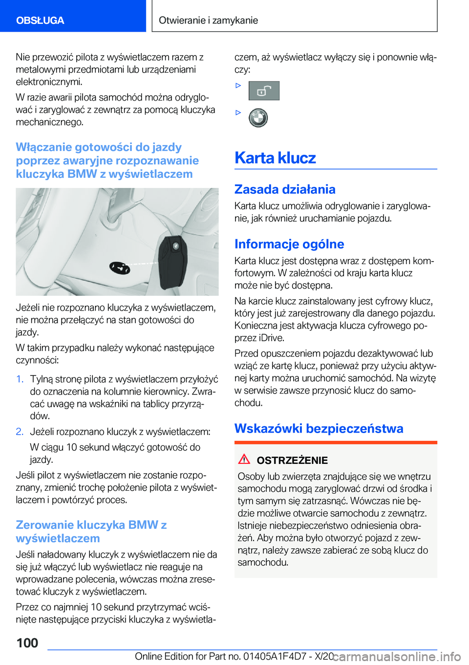 BMW X5 2021  Instrukcja obsługi (in Polish) �N�i�e��p�r�z�e�w�o�z�i�