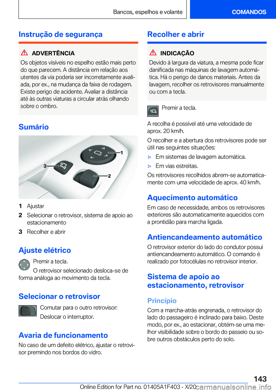 BMW X5 2021  Manual do condutor (in Portuguese) �I�n�s�t�r�u�