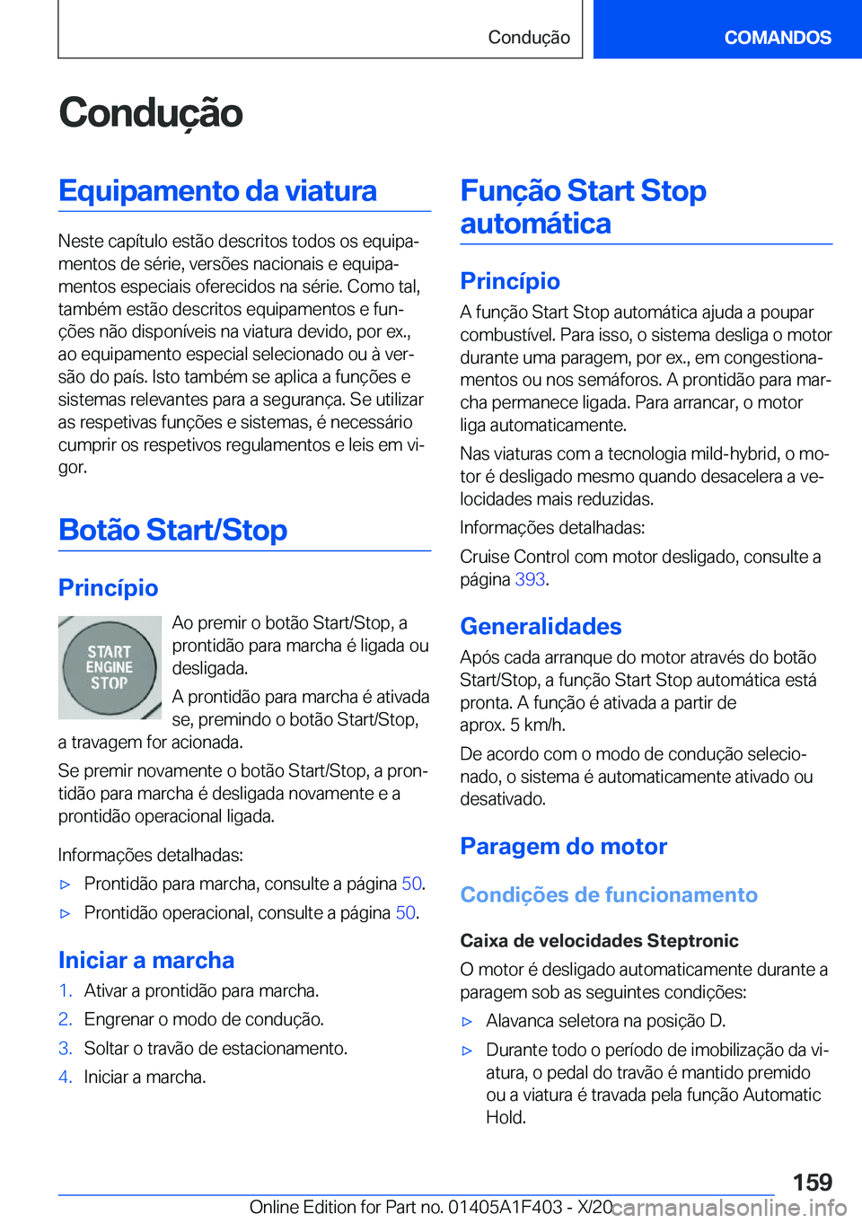 BMW X5 2021  Manual do condutor (in Portuguese) �C�o�n�d�u�