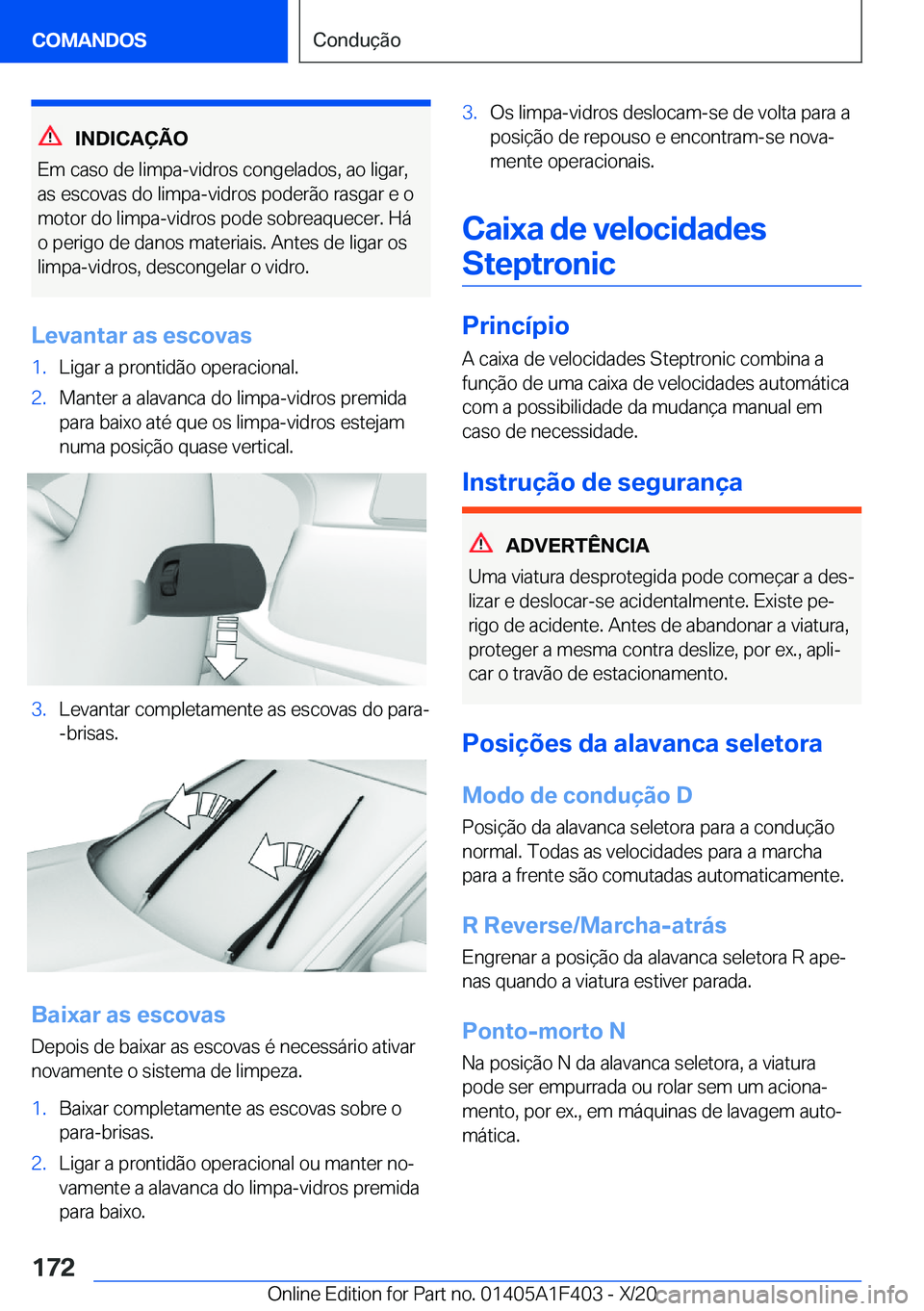 BMW X5 2021  Manual do condutor (in Portuguese) �I�N�D�I�C�A�